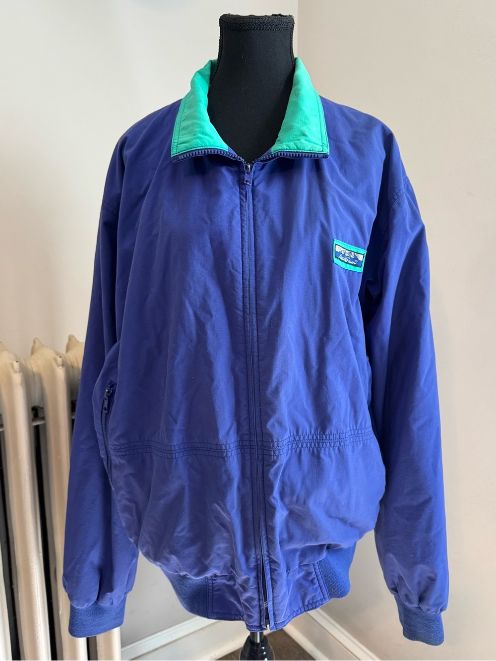 Vintage Eddie Bauer Purple Nylon Full-Zip Windbreaker